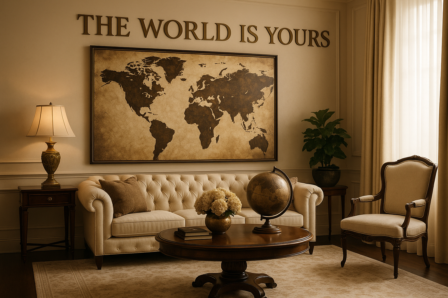 Luxury home interior with global concept